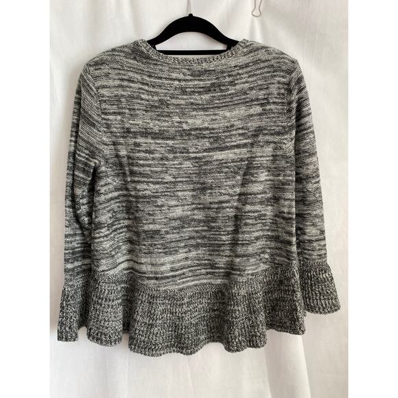 Style & Co Gray Marled Knit Bell Sleeves Sweater Petite XL - Picture 5 of 8